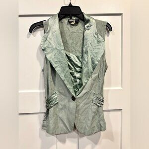 Vintage Dawn Joy Fashion Mint Green Western Boho Blouse Size m